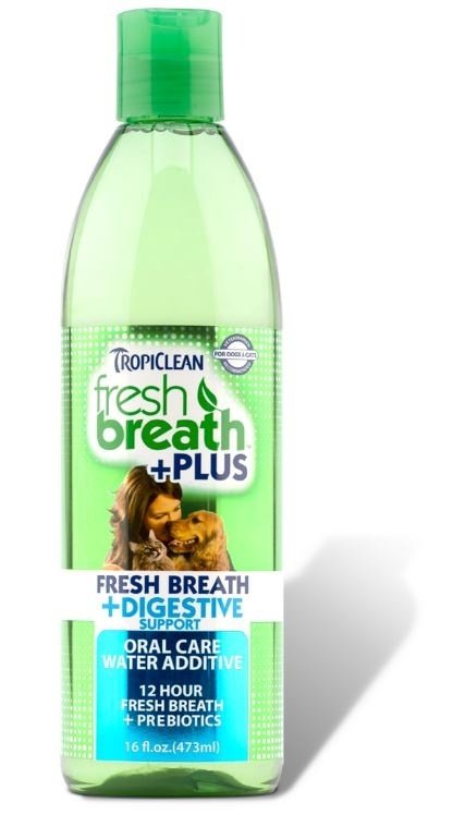Tropiclean Fresh Breath Water Additive Plus Digestive Support for Dogs and Cats