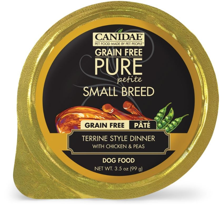 Canidae Grain Free PURE Petite Small Breed Terrine Style Dinner Pate with Chicken and Peas Wet Dog Food