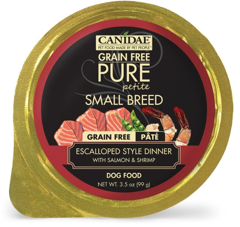 Canidae Grain Free PURE Petite Small Breed Escalloped Style Dinner Pate with Salmon and Shrimp Wet Dog Food