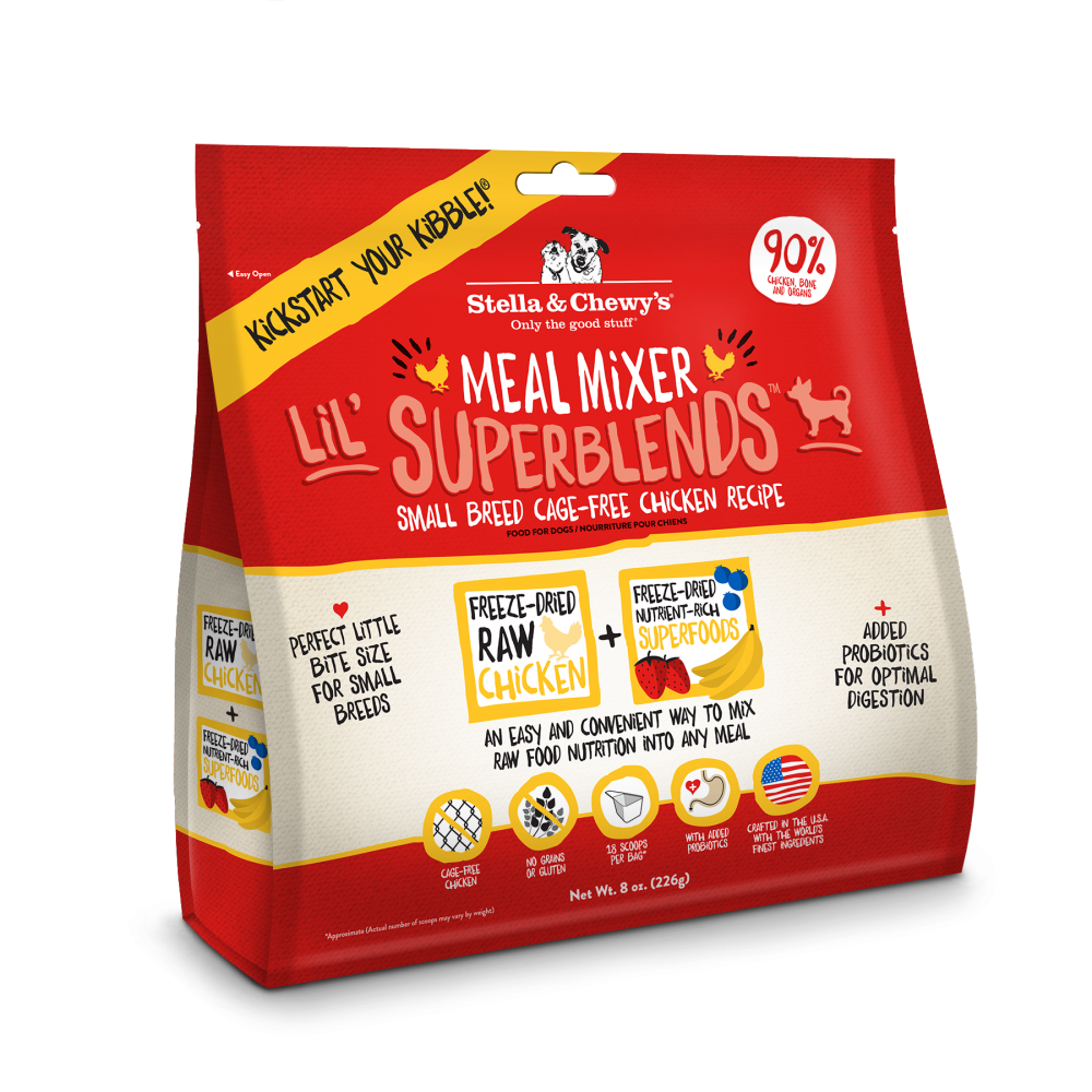 Stella & Chewy's Meal Mixer Lil' SuperBlends Small Breed Cage-Free Chicken Recipe for Dogs