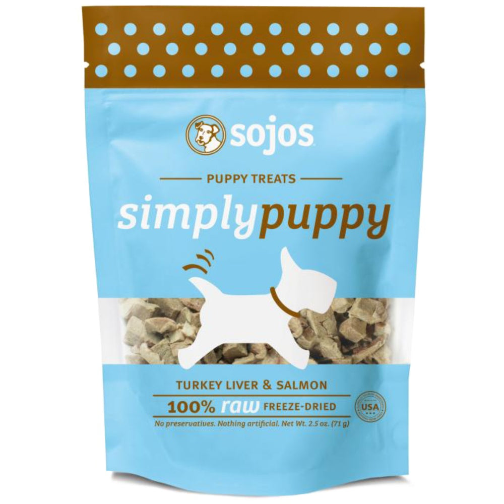 Sojos SimplyPuppy Grain Free Freeze Dried Turkey Liver and Salmon Dog Treats