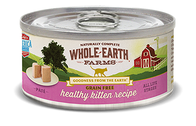 Whole Earth Farms Grain Free Real Healthy Kitten Pate Canned Cat Food