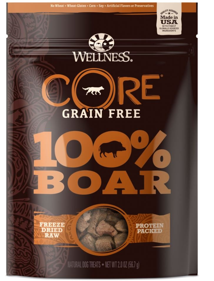 Wellness Core Natural Grain Free 100% Freeze Dried Boar Dog Treats