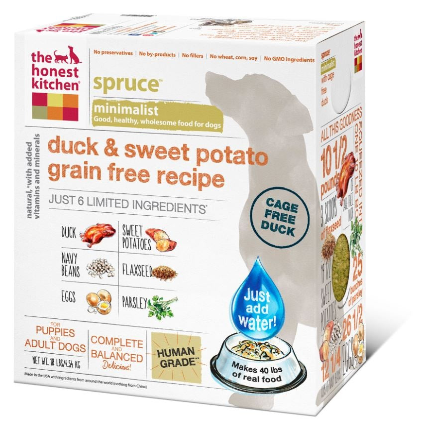 The Honest Kitchen SPRUCE Limited Ingredient Diet Grain Free Duck and Sweet Potato Dog Food Box