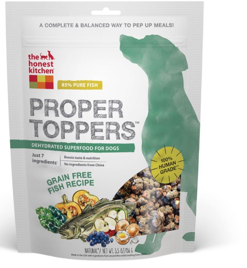 The Honest Kitchen PROPER TOPPERS Grain Free Fish Dog Food Pouch