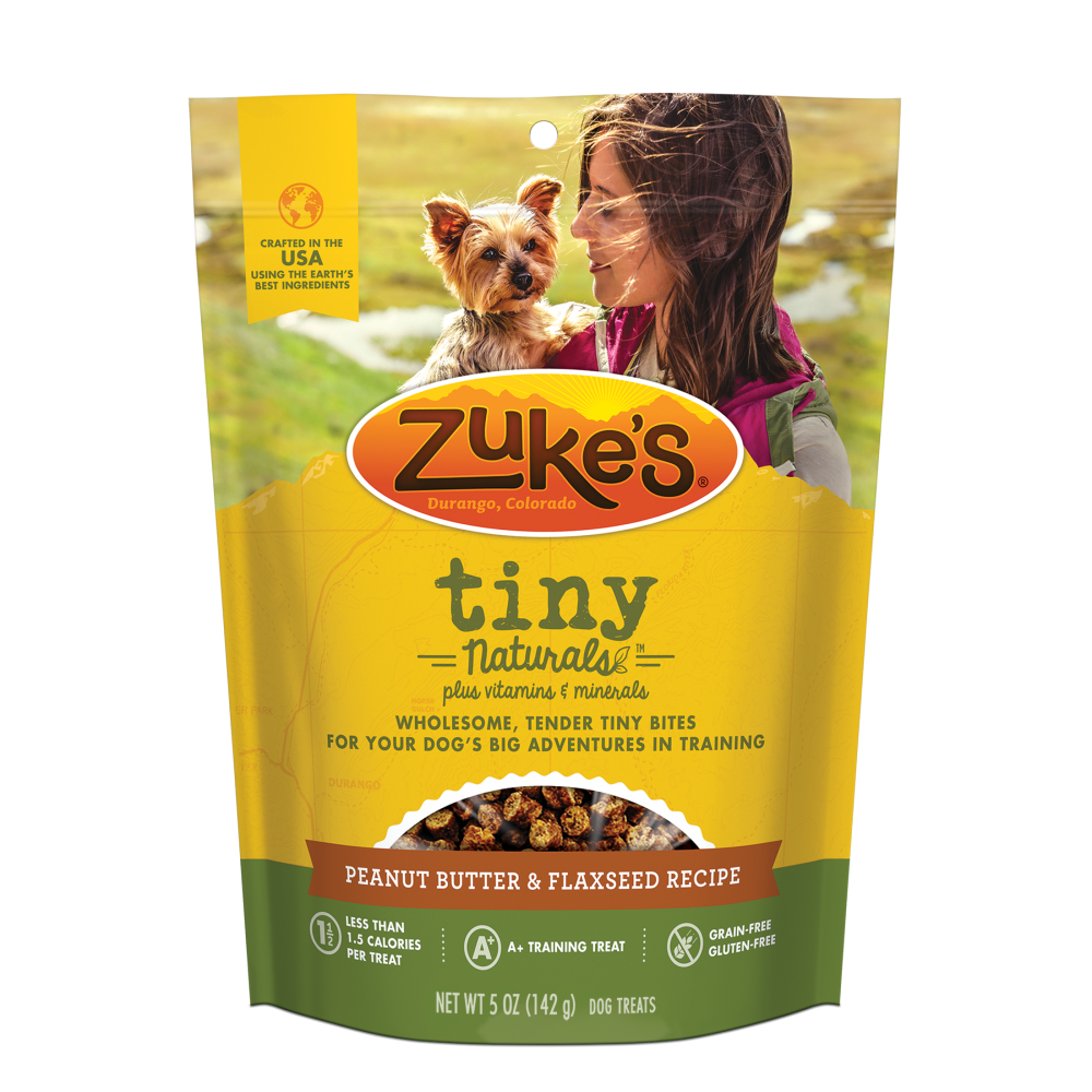 Zukes Tiny Naturals Grain Free Peanut Butter and Flaxseed Dog Treats