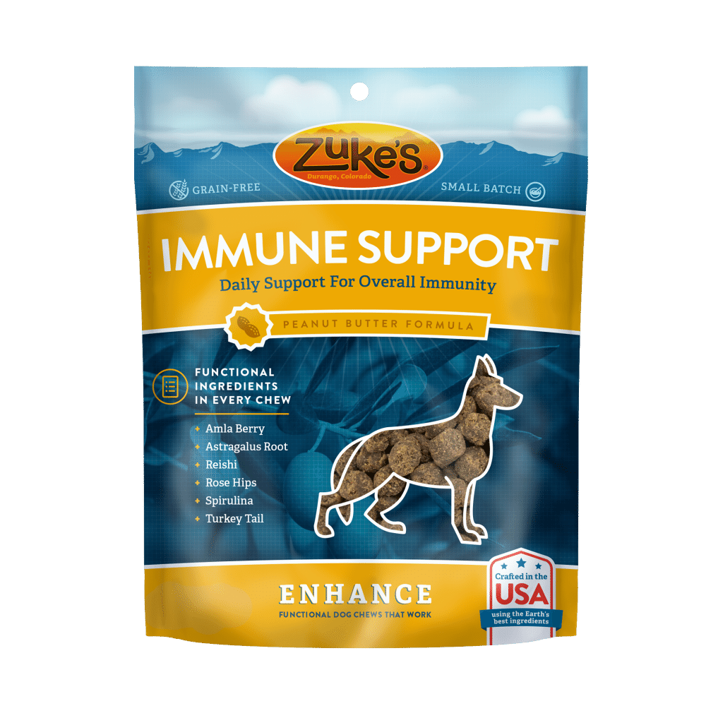 Zukes Enhance Immune Support Grain Free Peanut Butter Functional Dog Chews