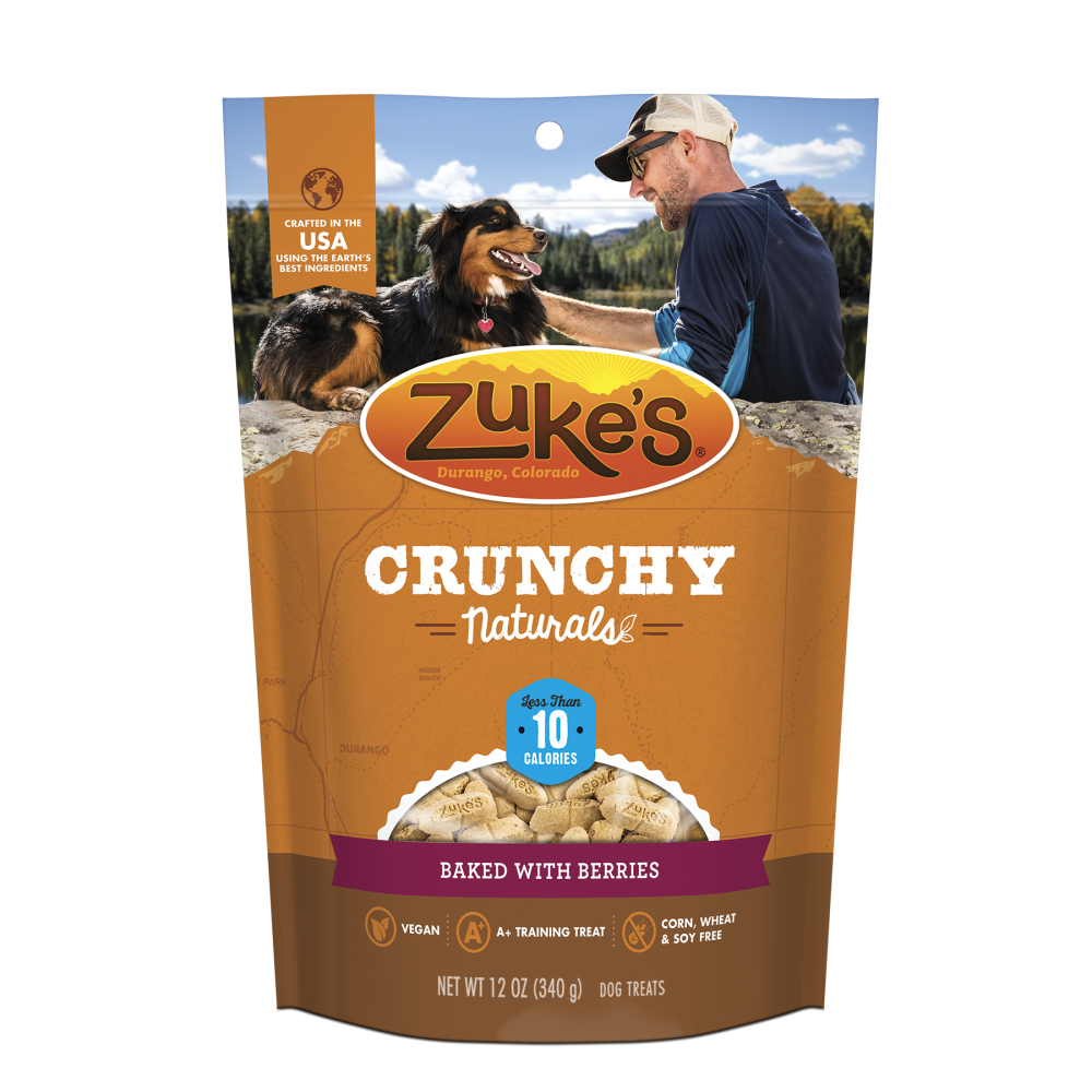 Zukes Crunchy Naturals Baked with Peanut Butter and Berries 5s Dog Treats