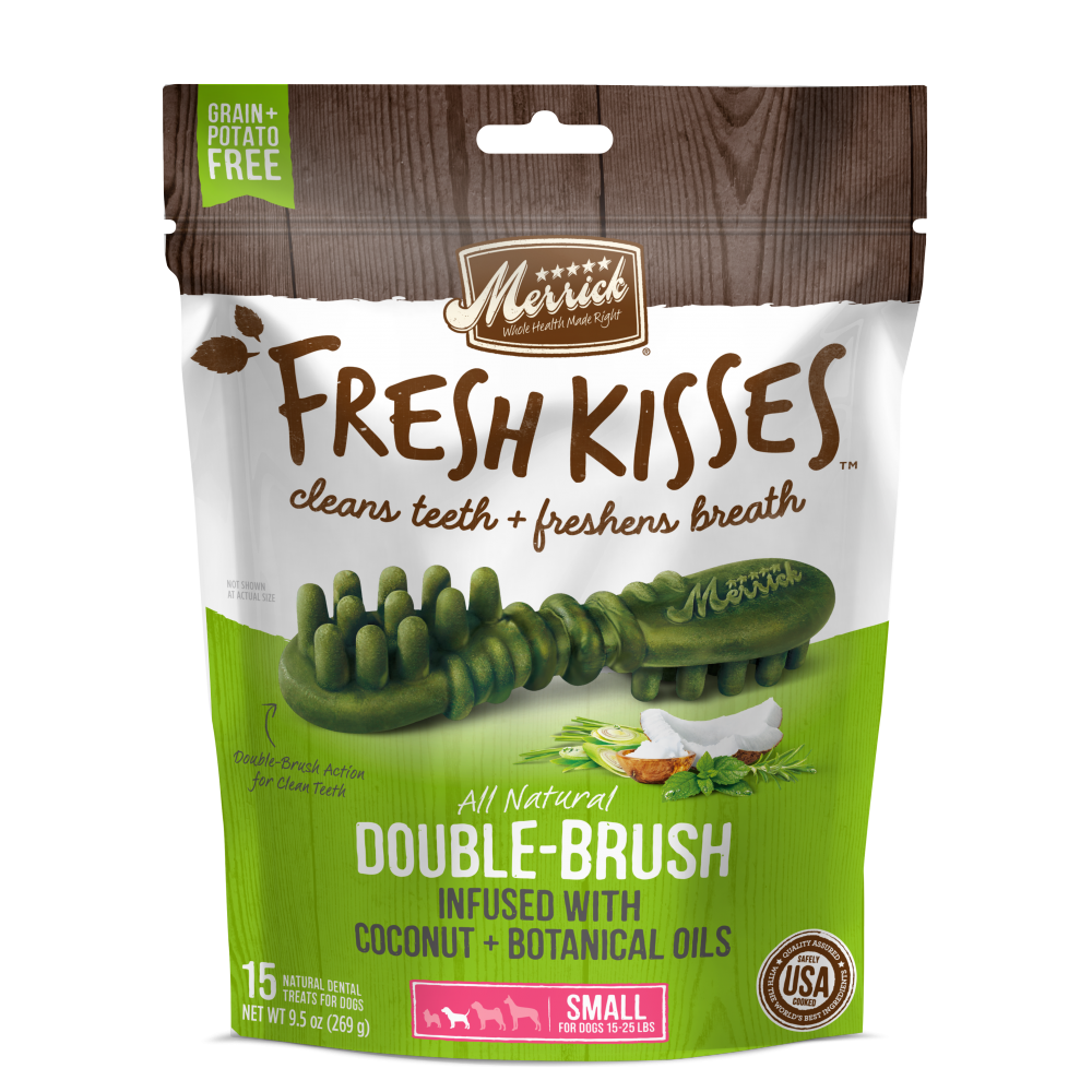 Merrick Fresh Kisses Grain Free Coconut Oil and Botanicals Small Dental Dog Treats