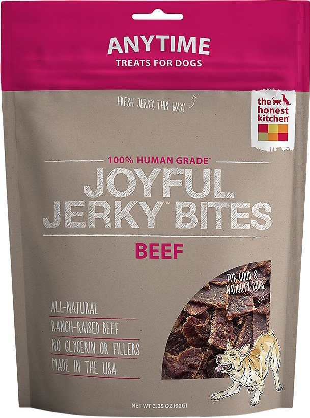 The Honest Kitchen Grain Free Joyful Jerky Beef Bites Dog Treats