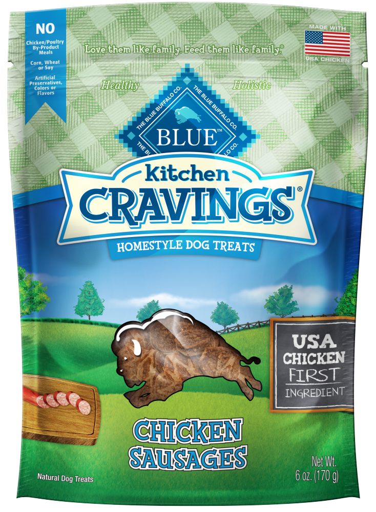 Blue Buffalo Kitchen Cravings Chicken Sausages Homestyle Dog Treats