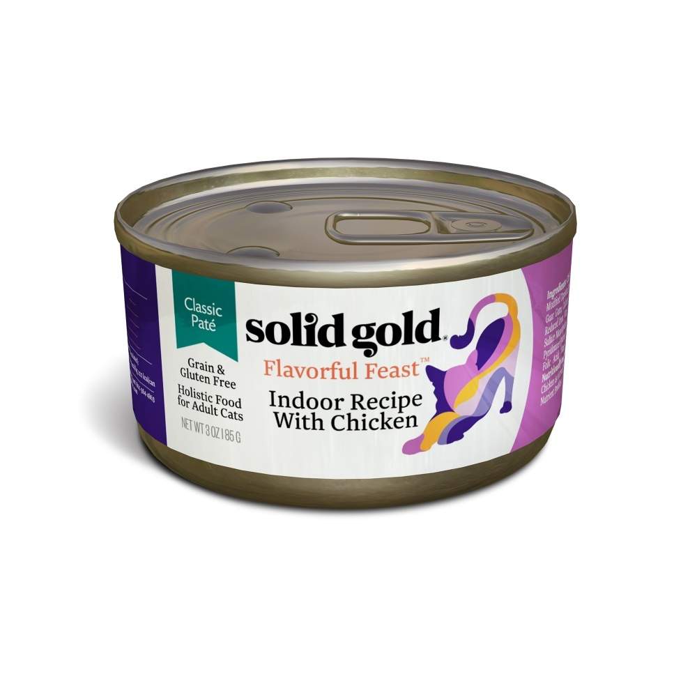 Solid Gold Flavorful Feast Grain Free Classic Pate Indoor Recipe with Chicken Canned Cat Food