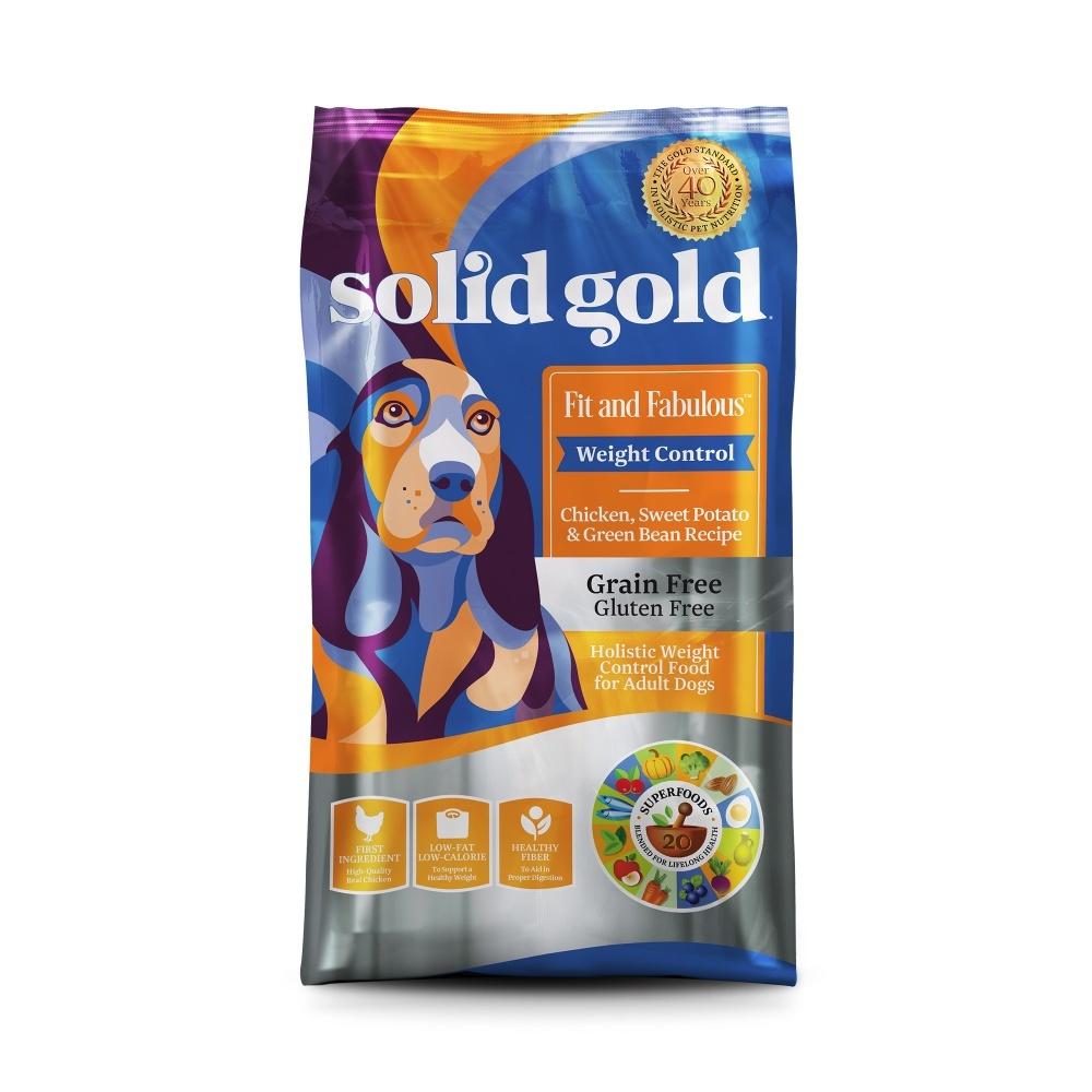 Solid Gold Fit and Fabulous Grain Free Weight Control Recipe with Chicken, Sweet Potato & Green Bean Dry Dog Food