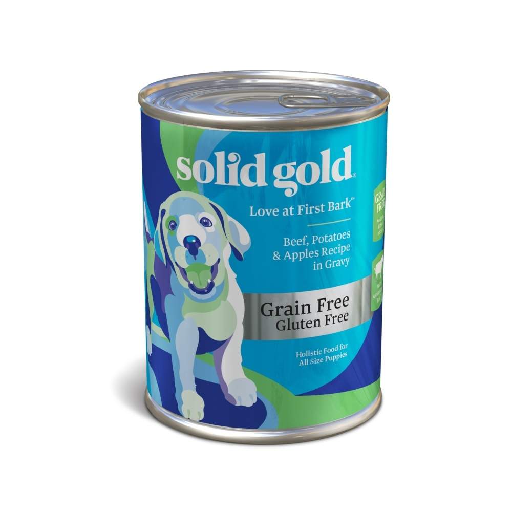 Solid Gold Love at First Bark Grain Free Puppy Recipe with Beef, Potato & Apples Canned Dog Food