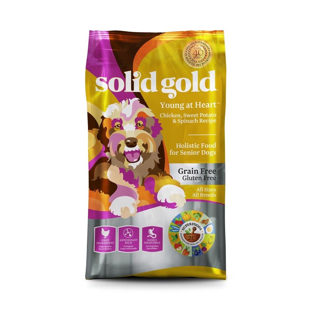 Solid Gold Young at Heart Grain Free Senior Recipe with Chicken, Sweet Potato & Spinach Dry Dog Food